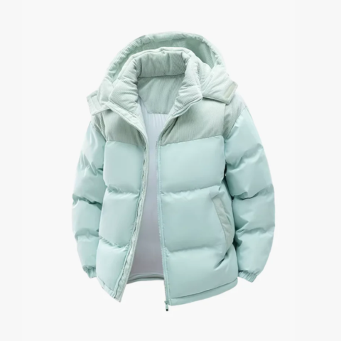 Kurtka pikowana męska z kapturem