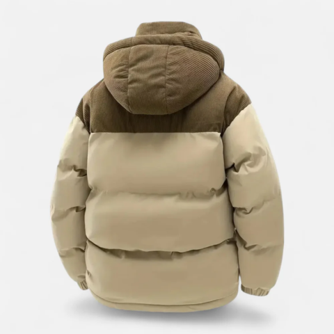 Kurtka pikowana męska z kapturem