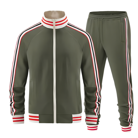 Męski dwuczęściowy dres w paski