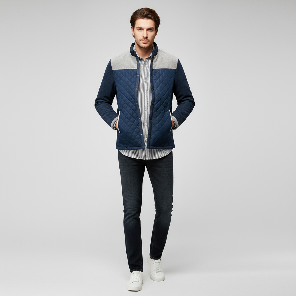 Męski płaszcz | Komfortowy krój do noszenia jesienią i wiosną odzieży