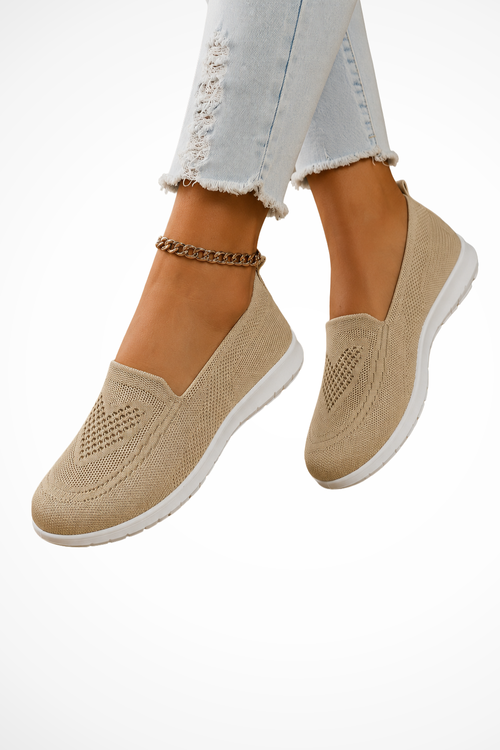 Damskie Sneakersy Ortopedyczne Wsuwane Z Dzianiny