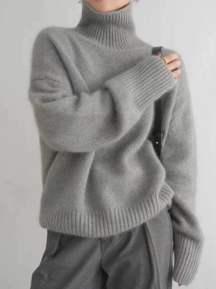 Damski Sweter z Golfem | Elegancki Model na Chłodniejsze Dni Alicja