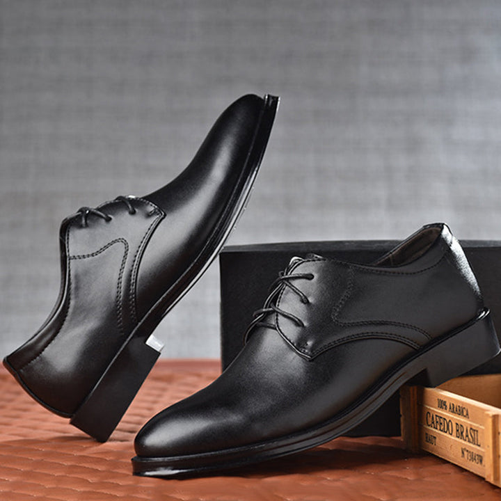 Buty męskie wizytowe | Sznurowane z matowym wykończeniem formalnym