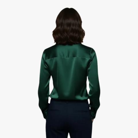 Elegancka satynowa bluzka damska