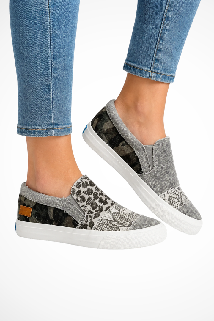 Damskie Sneakersy Ortopedyczne Wsuwane Ze Wzorem