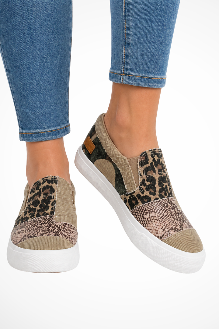 Damskie Sneakersy Ortopedyczne Wsuwane Ze Wzorem