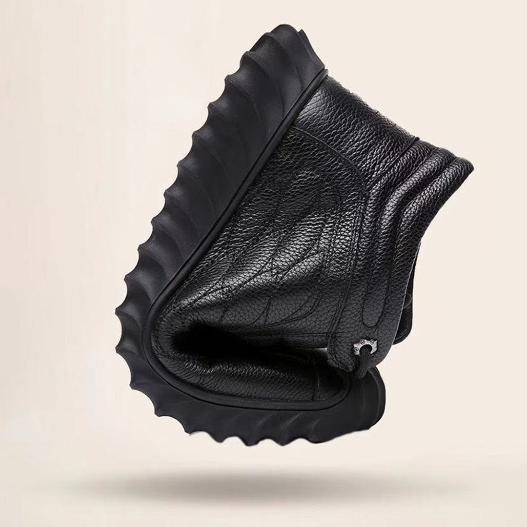 Ocieplane Męskie Sneakersy Skórzane na Zimę | Model Kamil