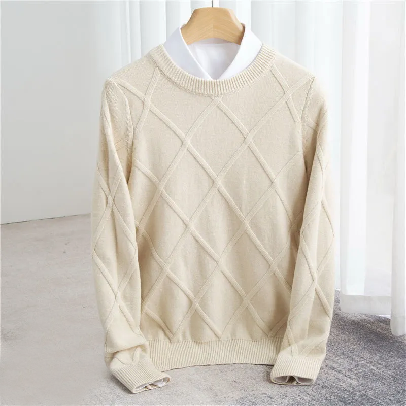Andrés – Elegancki dzianinowy sweter męski z kaszmirem