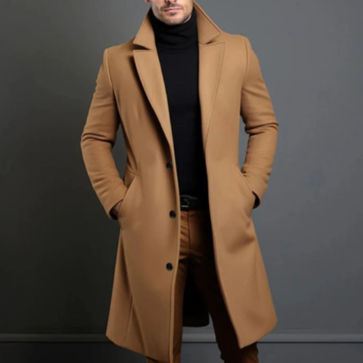 Elegancki Wełniany Płaszcz Zimowy Belmont | Klasyczny Męski Krój