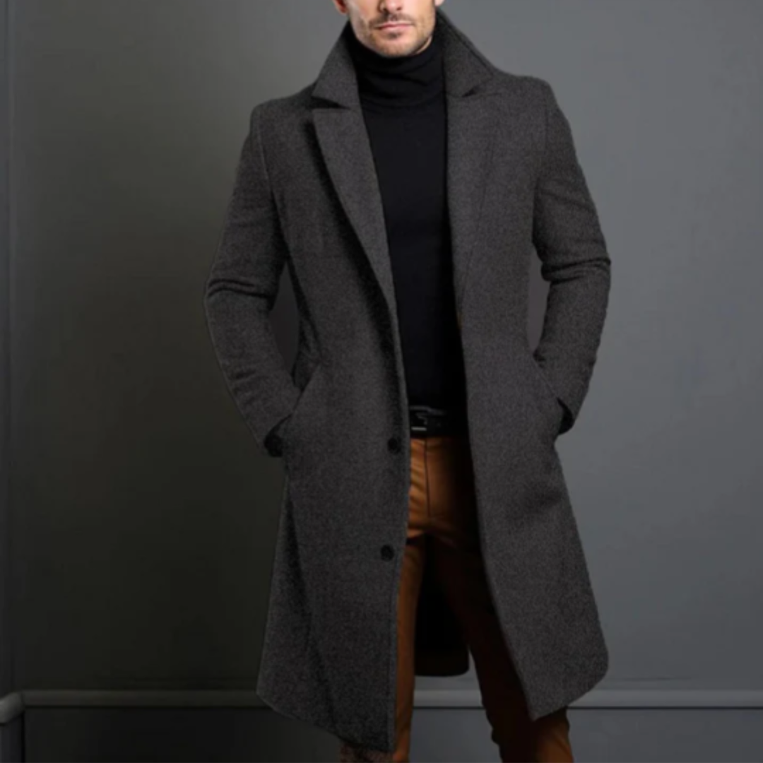 Elegancki Wełniany Płaszcz Zimowy Belmont | Klasyczny Męski Krój