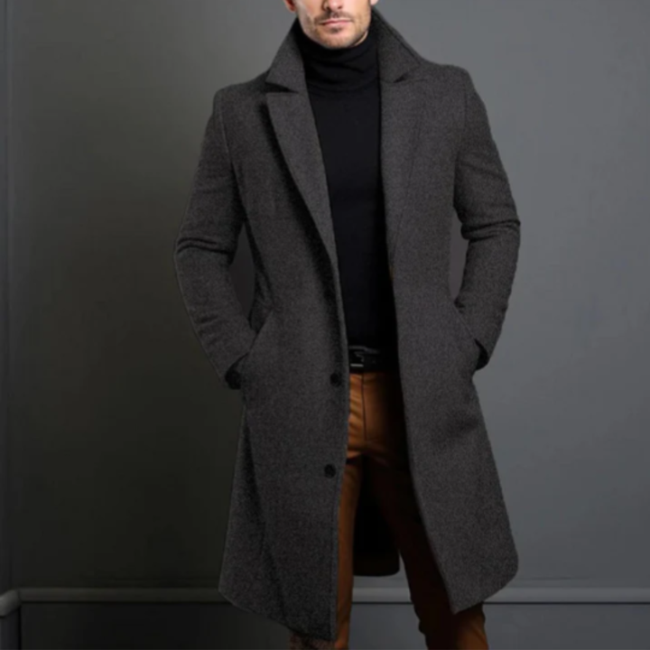 Elegancki Wełniany Płaszcz Zimowy Belmont | Klasyczny Męski Krój