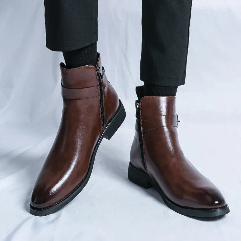 Klasyczne męskie botki Chelsea z bocznym zamkiem – elegancka, codzienna elegancja i wygoda 6