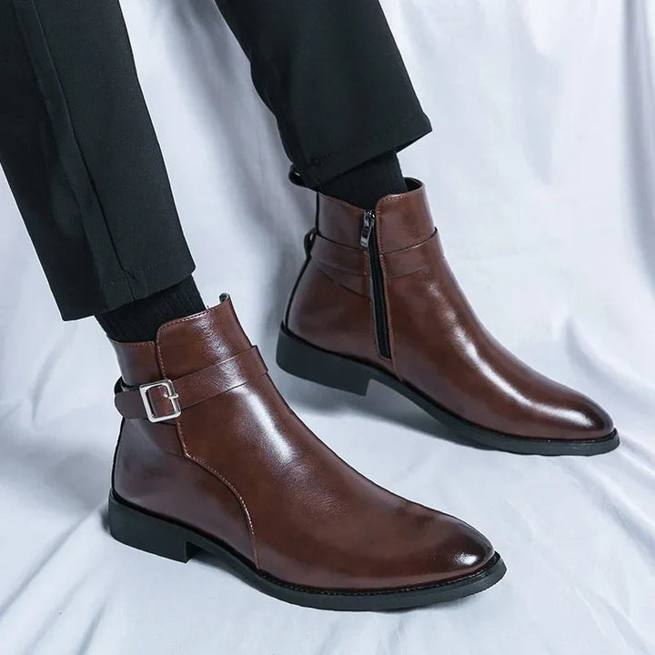 Klasyczne męskie botki Chelsea z bocznym zamkiem – elegancka, codzienna elegancja i wygoda 7