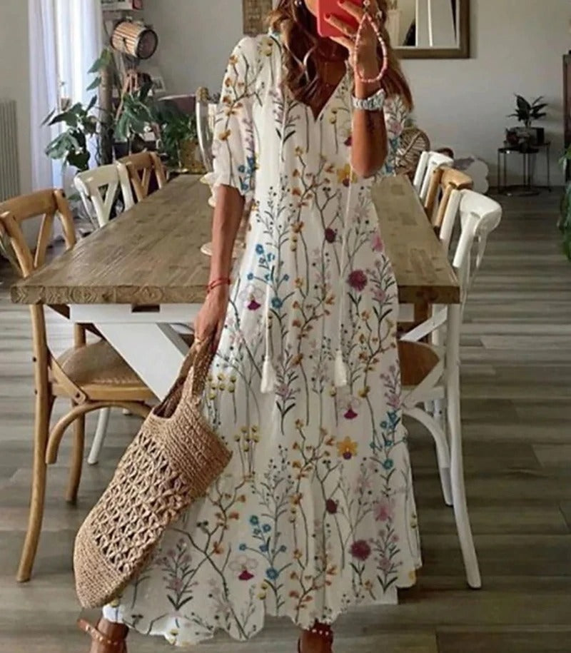 Kobiety Sukienka Maxi | Dekolt W Serek