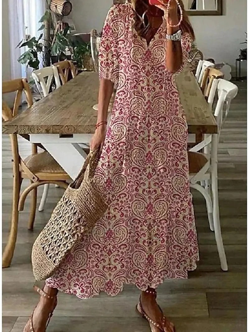 Kobiety Sukienka Maxi | Dekolt W Serek