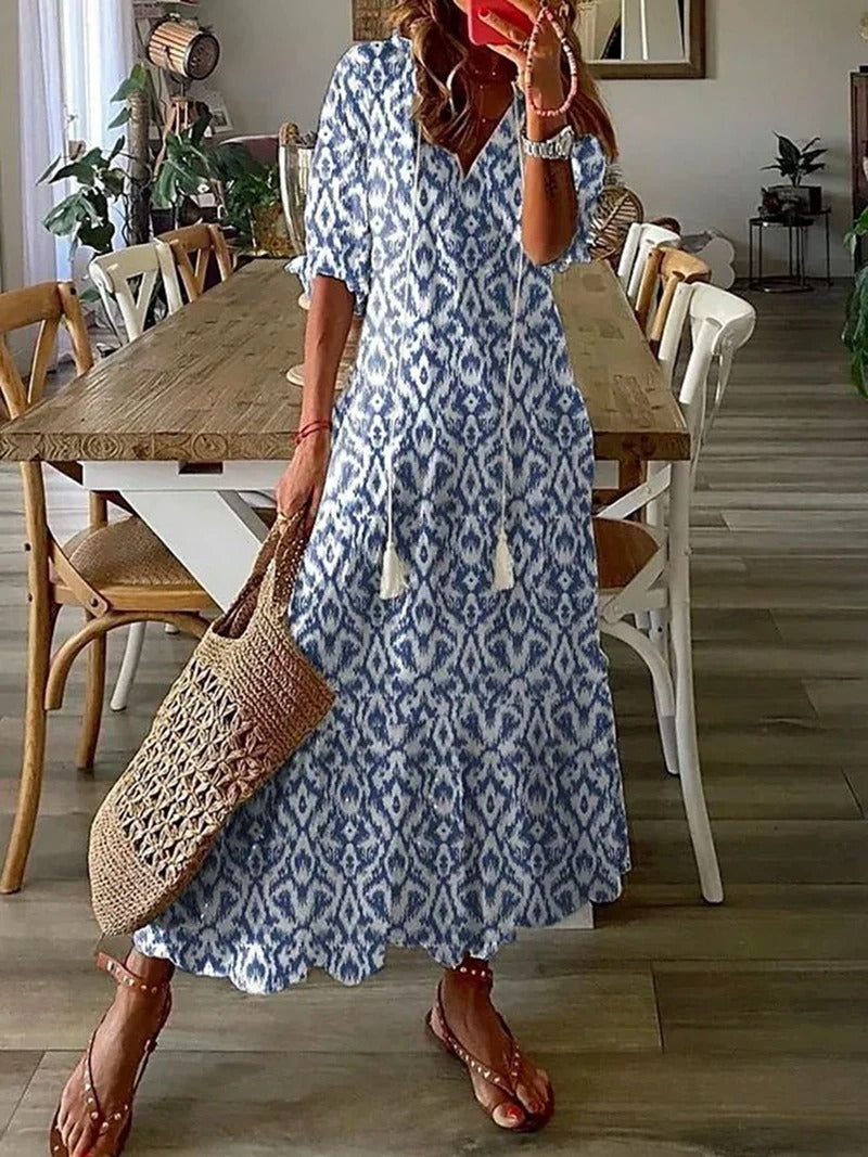 Kobiety Sukienka Maxi | Dekolt W Serek