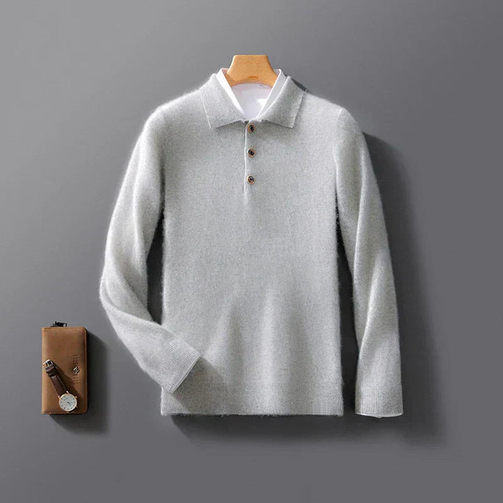 Męski Sweter z Kołnierzykiem | Klasyczny Model na Chłodne Dni