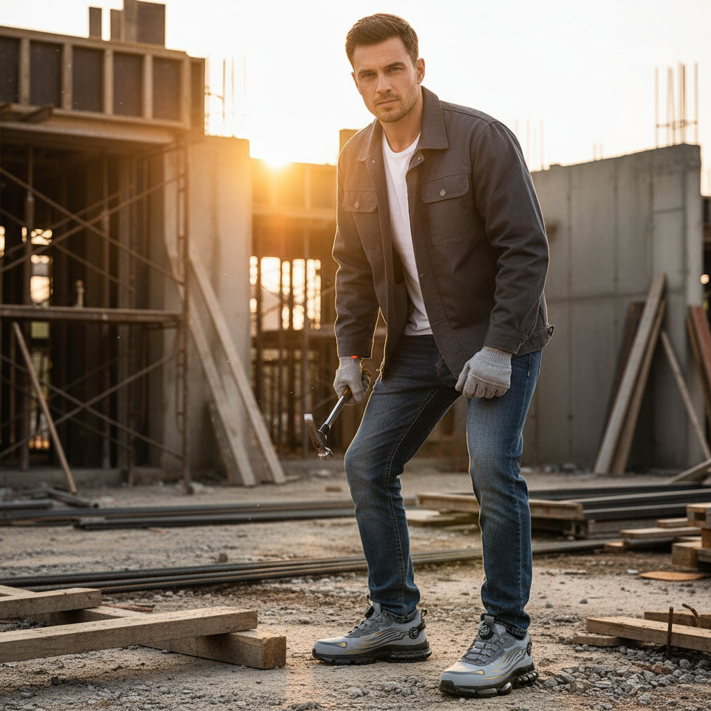 Męskie Buty Robocze Ochronne | Model do Codziennej Pracy