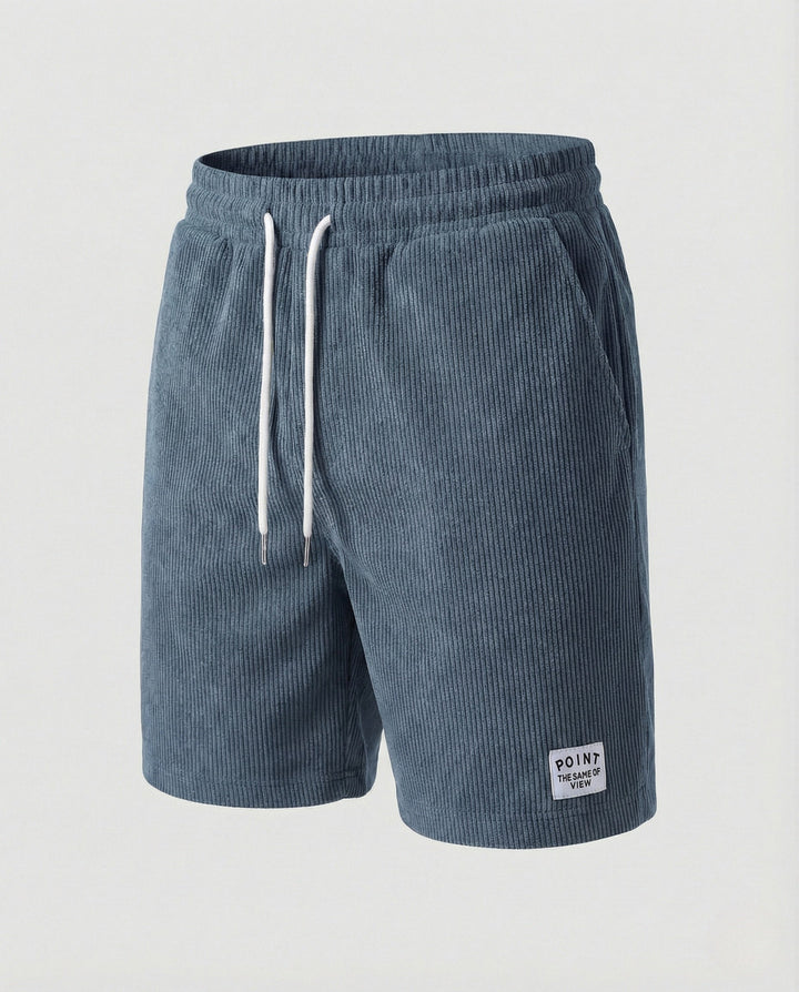 Męskie krótkie spodenki z regulowanym pasem | regularny fason