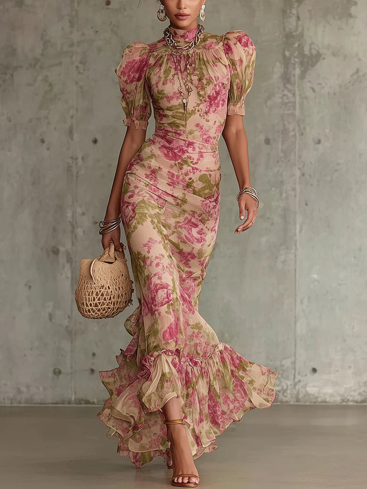 Monika | Sukienka Damska Midi Dopasowana Elegancka