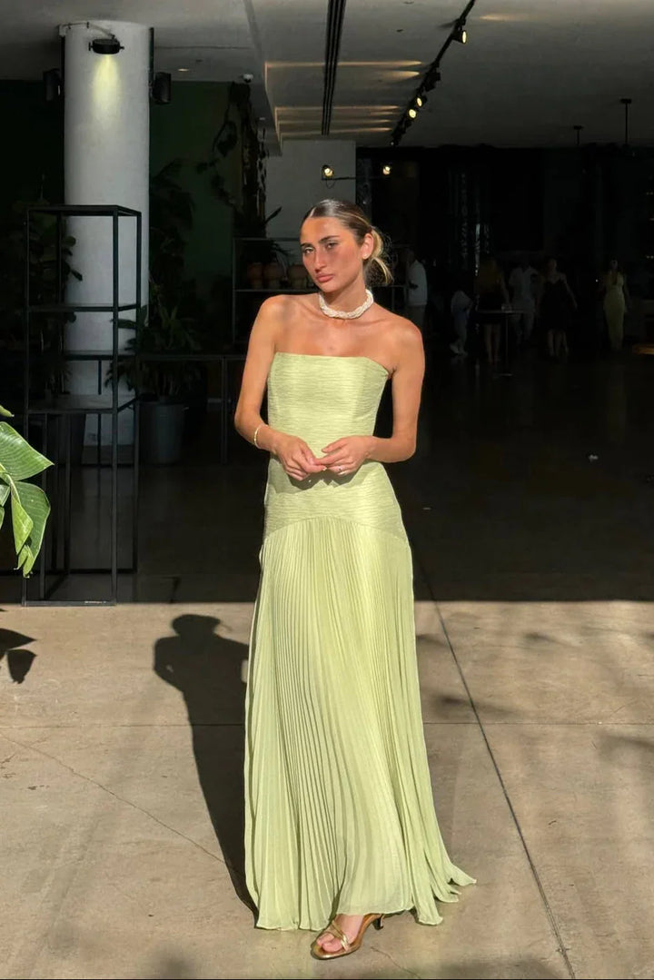 Plisowana Sukienka Maxi