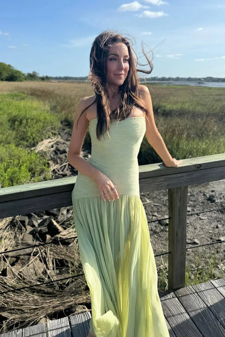 Plisowana Sukienka Maxi