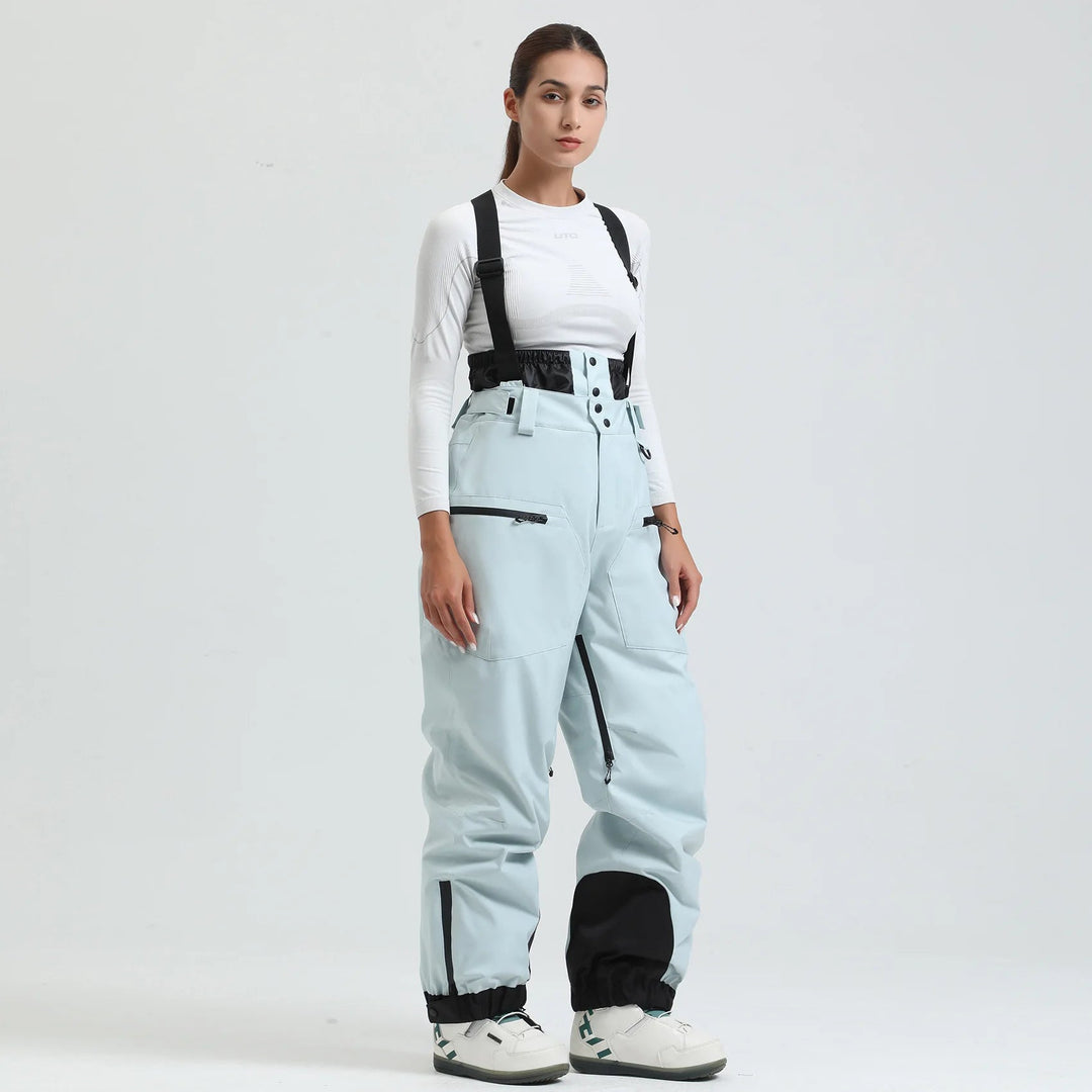 Spodnie narciarskie unisex | System szelek i luźny krój