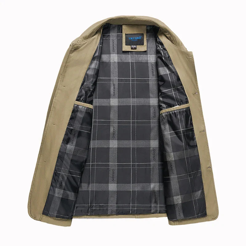 Męska Kurtka Przejściowa | Luźny Krój z Zapięciem na Guziki