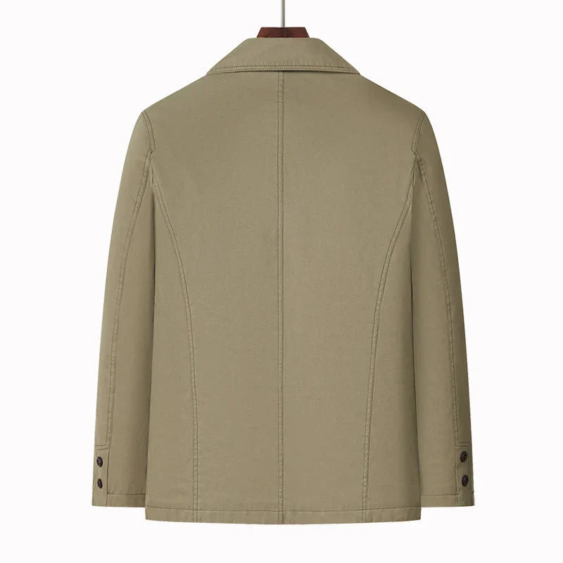 Męska Kurtka Przejściowa | Luźny Krój z Zapięciem na Guziki