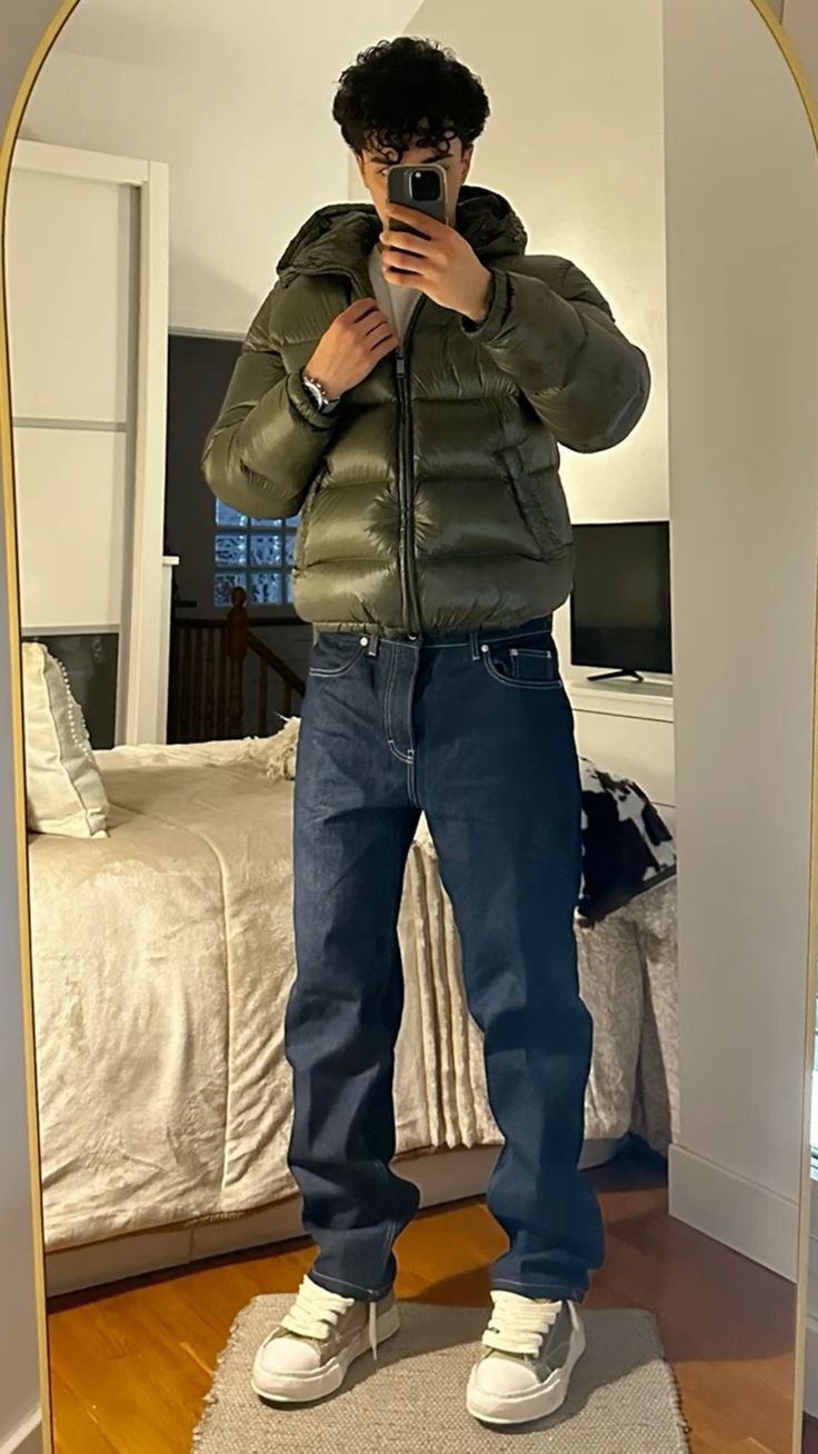 Męska kurtka zimowa | Ocieplany model z długimi rękawami