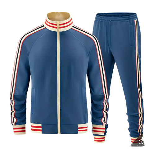 Męski dwuczęściowy dres w paski