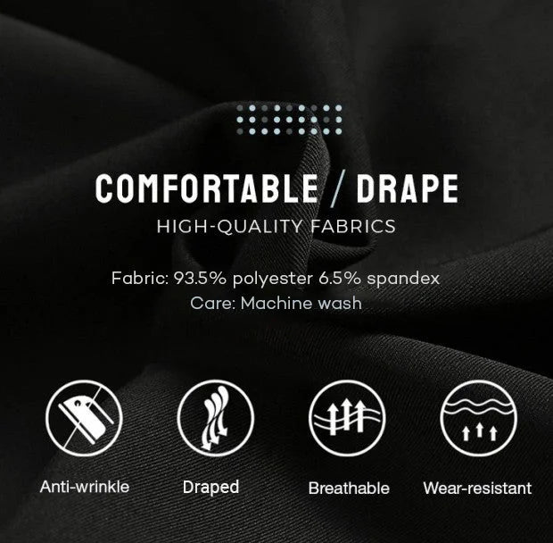 Męskie Spodnie Stretch | Luźny Krój z Elastycznym Pasem