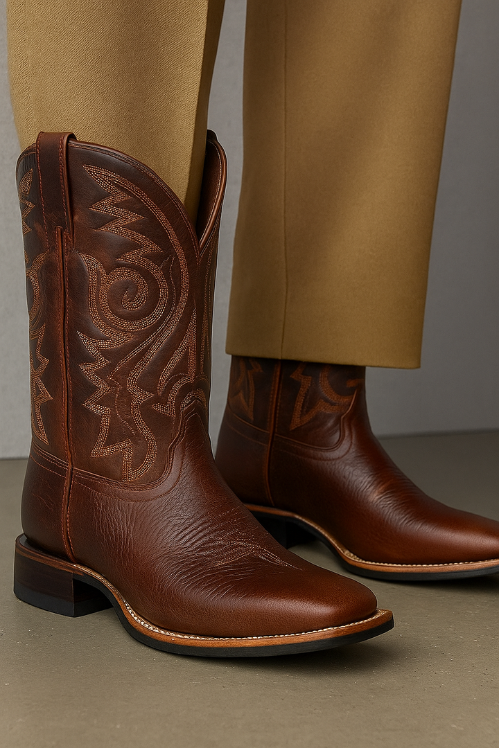 Męskie buty kowbojskie | Styl western z krótką cholewką