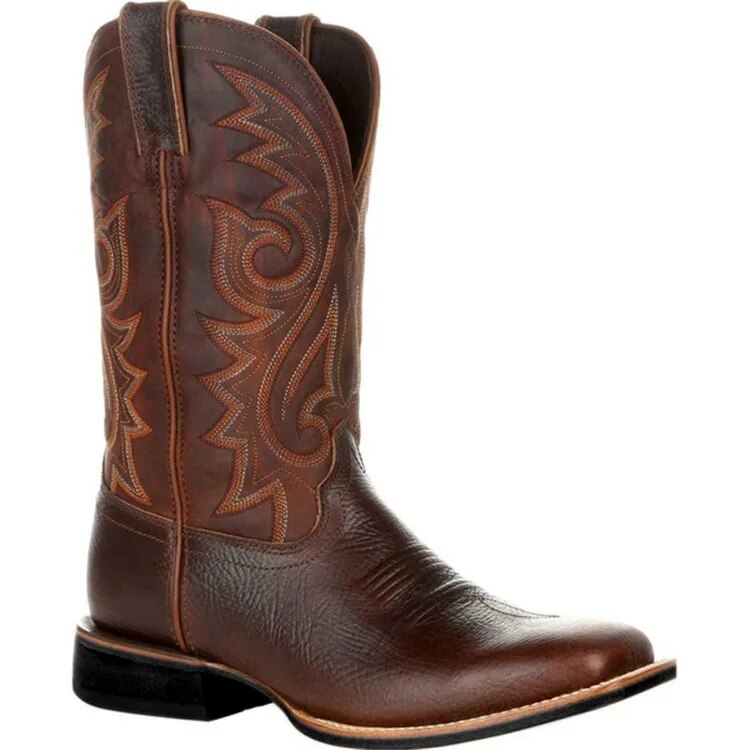 Męskie buty kowbojskie | Styl western z krótką cholewką