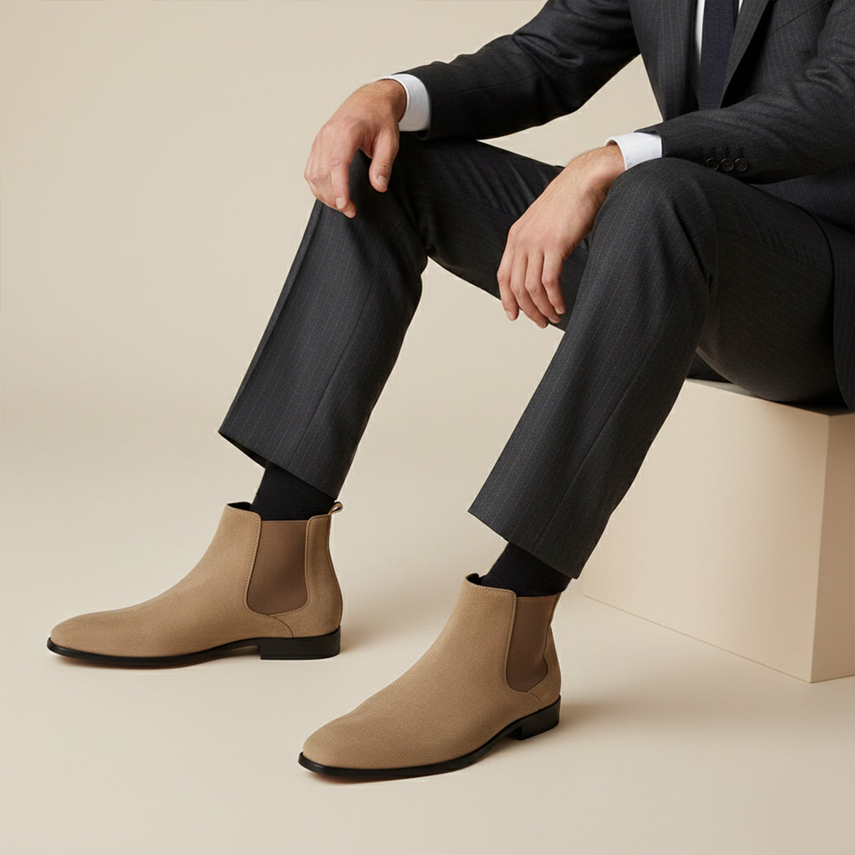 Men’s Suede Chelsea Boots Vienna | Slip-On Elegant Ankle Boots