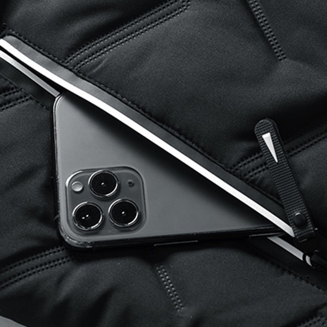 Męska Kurtka Pikowana z Kapturem | Krótki Codzienny Krój