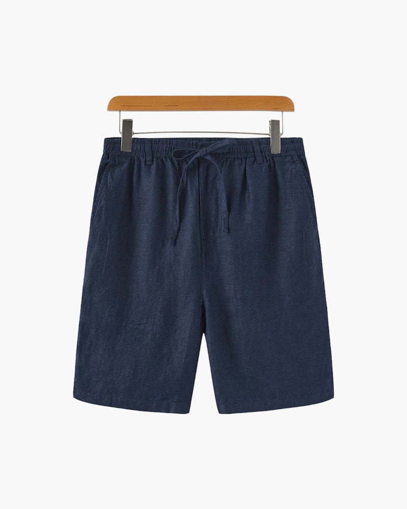 męskie spodenki z elastyczną talią i kieszenią na zamek | luźny krój