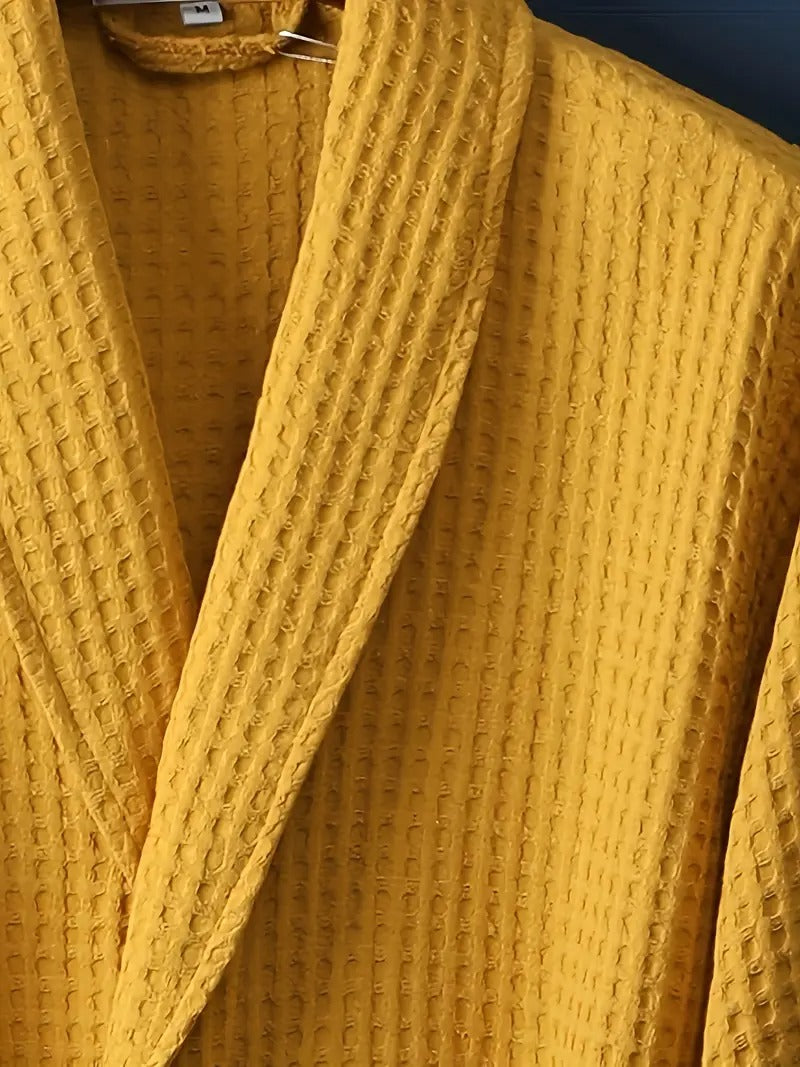 Szlafrok Męski Eastbourne Cotton Waffle | Lekki Szlafrok z Paskiem