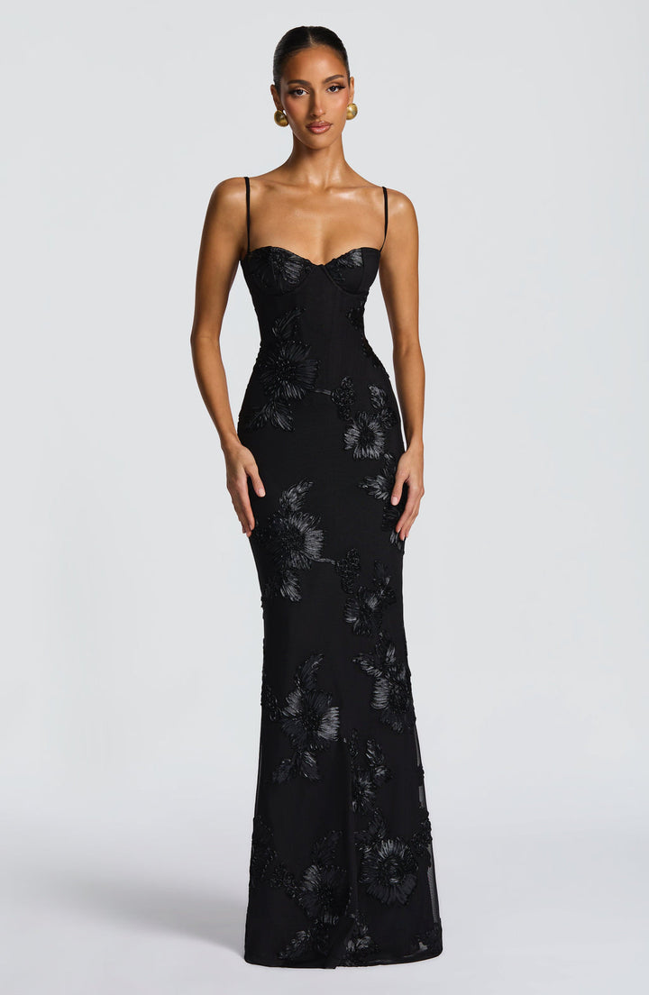 Sukienka maxi damska na ramiączkach | elegancka zwiewna na wesele