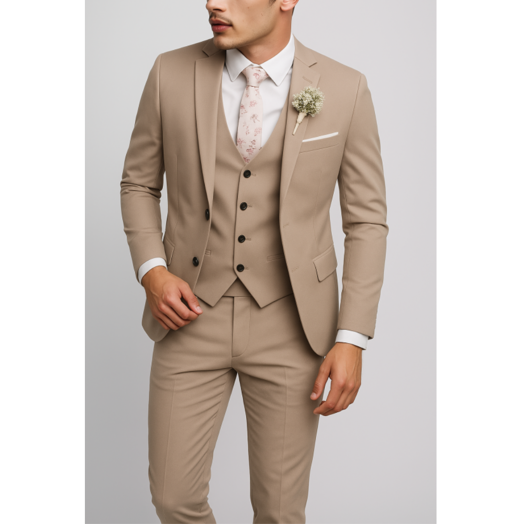 Men Three Piece Suit | Tailored Fit Formal Set