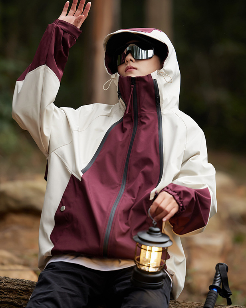 Unisex Kurtka | Wodoodporna Oddychająca Do Użytku Outdoorowego Krój