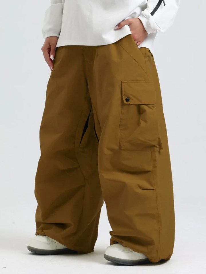 Unisex spodnie snowboardowe | Luźny zimowy krój cargo