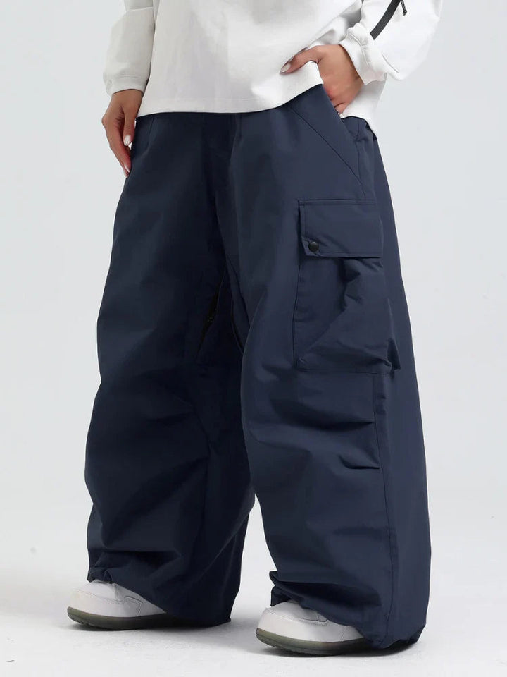 Unisex spodnie snowboardowe | Luźny zimowy krój cargo