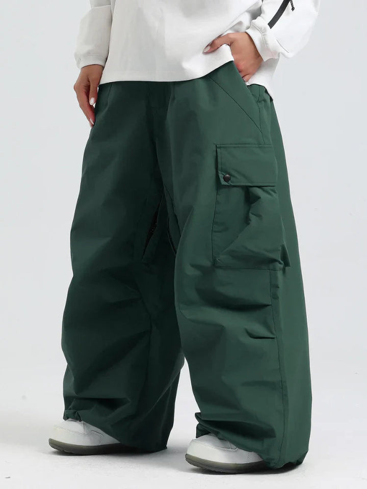 Unisex spodnie snowboardowe | Luźny zimowy krój cargo