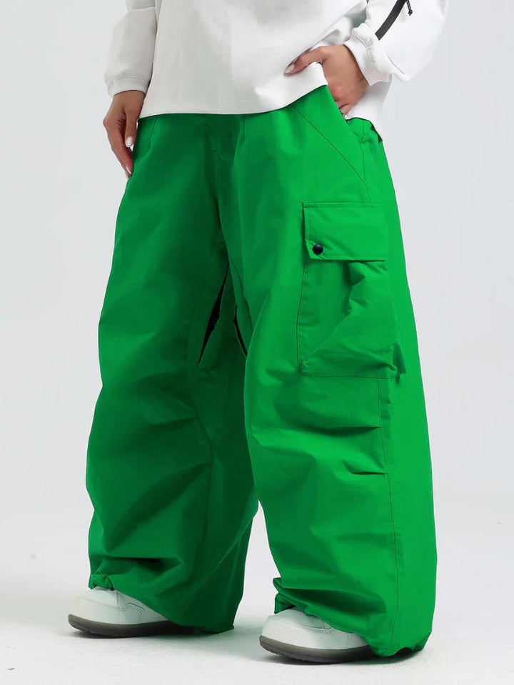 Unisex spodnie snowboardowe | Luźny zimowy krój cargo