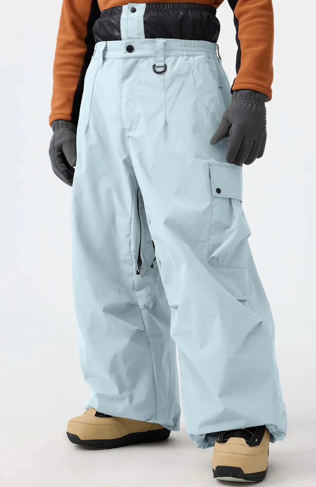Unisex spodnie snowboardowe | Luźny zimowy krój cargo