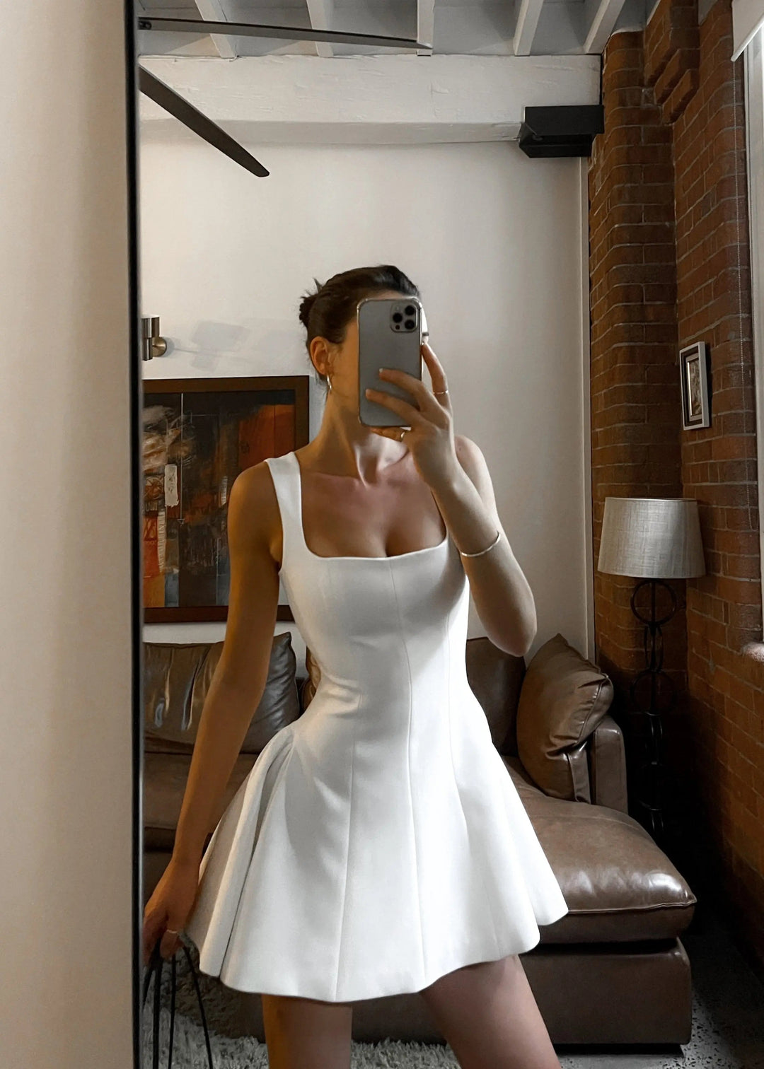 Kobiety sukienka rozkloszowana | Kwadratowy dekolt