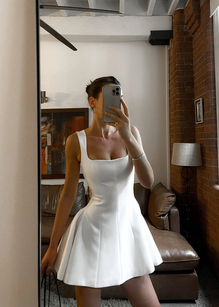 Kobiety sukienka rozkloszowana | Kwadratowy dekolt