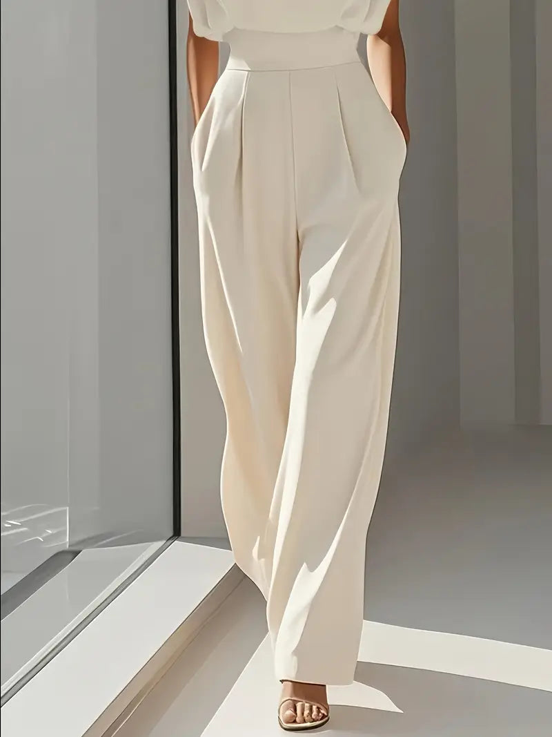 Pauline | Kombinezon Damski Elegancki Szerokie Nogawki