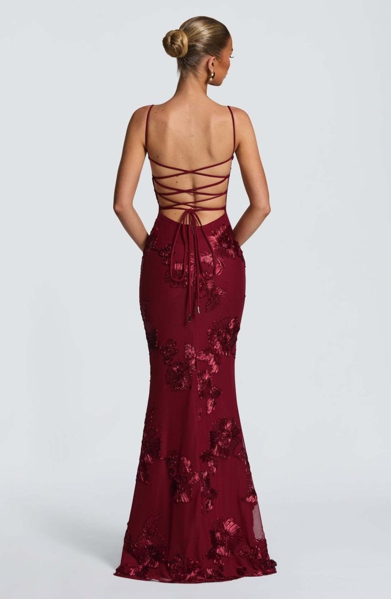 Wieczorowa Sukienka Maxi W Kwiaty